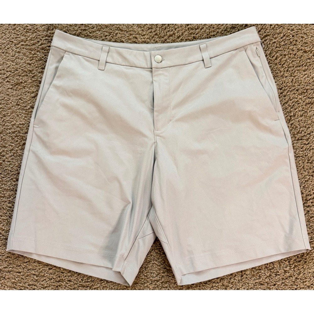 Lululemon Commission Golf Shorts 9 Mens 36 Light Grey LM7B96S Chino Performance